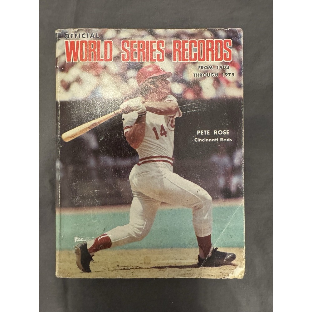 Official World Series Records 1903-1975‎ Paperback Book Pete Rose Acceptable